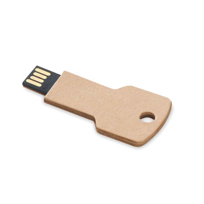 USB van papier in de vorm van een sleutel. Levertijd: vanaf 14 werkdagen.