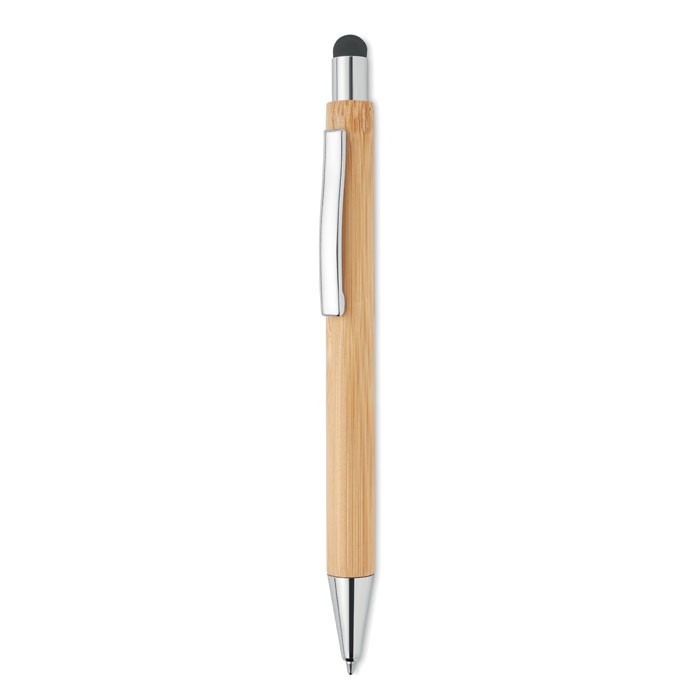 Bamboe stylus balpen