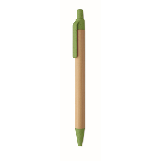 Bamboe balpen met drukknop