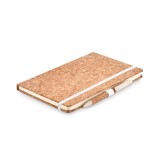 A5 kurk notitieboek balpen set