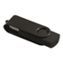 Rubber / metalen memory stick. - zwart