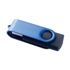 Rubber / metalen memory stick. - blauw