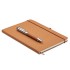 Set notitieboeken gerecycled le - beige
