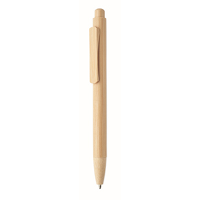 Bamboo balpen met drukknop - hout