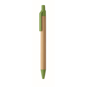 Bamboe balpen met drukknop - groen
