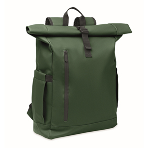 Rolltop laptop rugzak 600D - Dark green