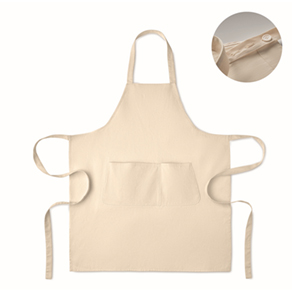 Schort biologisch katoen 240g - beige