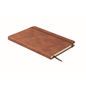 A5 notitieboek smokey PU - bruin