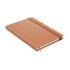 Gerecycled PU A5 notitieboek - bruin