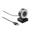 1080P HD webcam met ringlicht - zwart