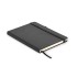 Gerecycled PU A5 notitieboek - zwart