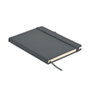 Gerecycled PU A5 notitieboek - donker grijs