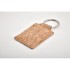 Sleutelhanger rechthoek kurk - beige
