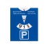 Parkeerkaart van PVC - blauw