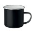 Metalen mok  emaille coating - zwart