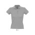 PEOPLE dames polo 210g - Zandgrijs