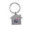 Metalen sleutelhanger huis