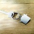Metalen sleutelhanger huis