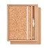A5 kurk notitieboek balpen set