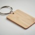 Bamboe rechthoek sleutelhanger
