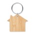Huisvorm bamboe sleutelhanger