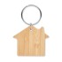 Huisvorm bamboe sleutelhanger