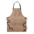Canvasschort met leren details
