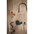 Canvasschort met leren details