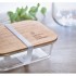 Glazen lunchbox bamboe deksel